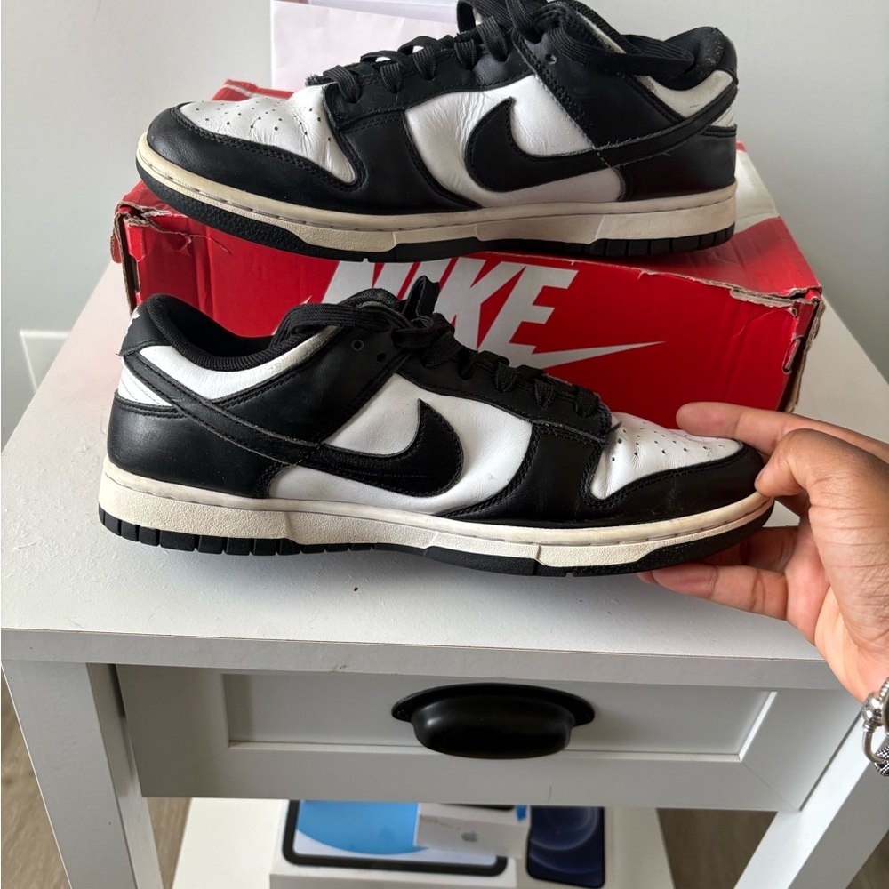 Nike Black and White Dunk Sneakers Premium Leather